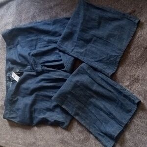 Lane Bryant Dark Blue Wide-Leg Jeans
